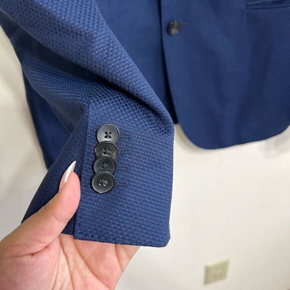 BOSS Nordstrom Blue Summer Sports Jacket Deconstructed 38R Slim Fit - Picture 4 of 11